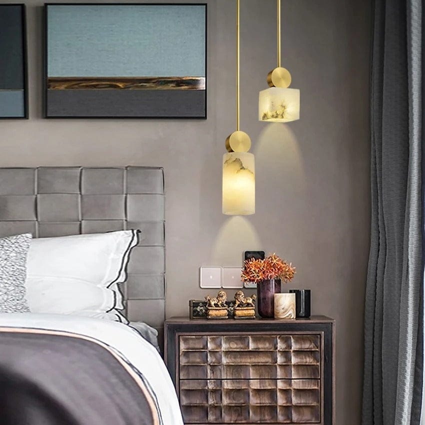 Lunette | Ciondolo in Marmo e Oro | Petprovac