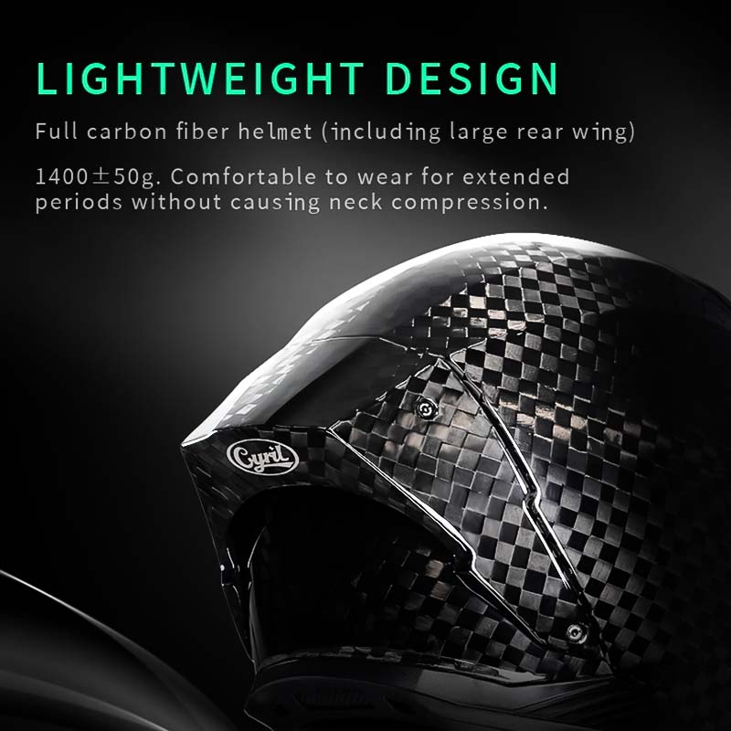 Casco de Fibra de Carbono para Ciclistas, Diseño Integral Ligero, Aprobado por DOT y ECE
