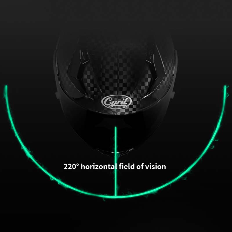 Casco de Fibra de Carbono para Ciclistas, Diseño Integral Ligero, Aprobado por DOT y ECE