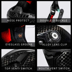 Casco de Fibra de Carbono para Ciclistas, Diseño Integral Ligero, Aprobado por DOT y ECE