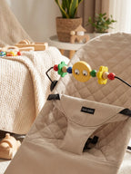 Foldable Baby Bouncer with Interactive Toy Arch