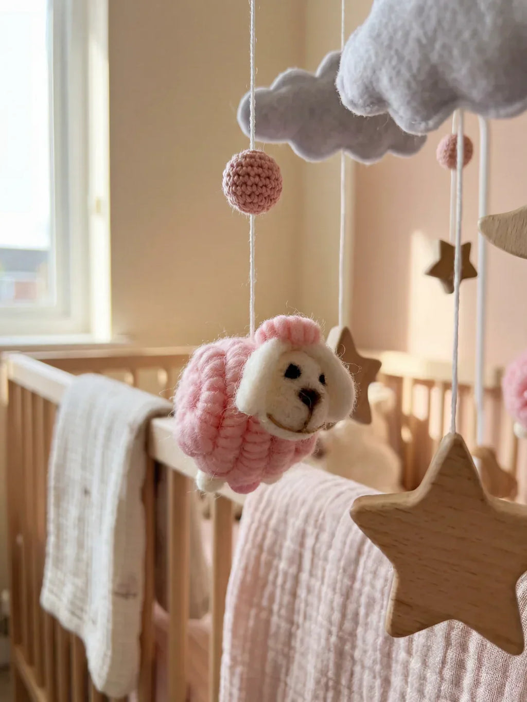Wooden Baby Mobile For Crib And Nursery Room Decor