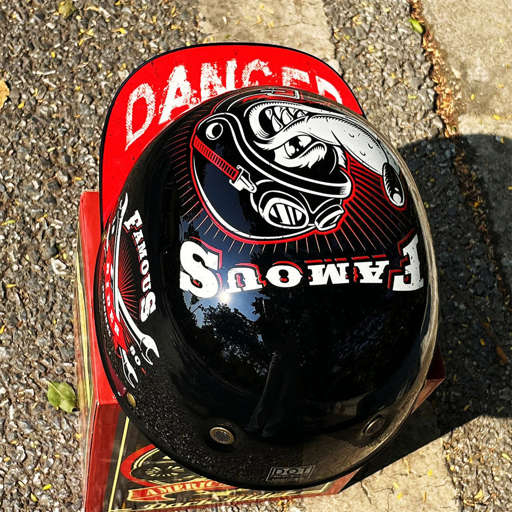 Moto baseballpetstijl helm met DOT- en ECE-certificering