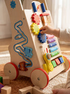 Colorful Wooden Educational Baby Push Walker