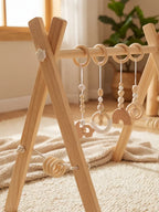 Long-Lasting Wooden Activity Arch – Sensory Toy Gym for Ages 0–3