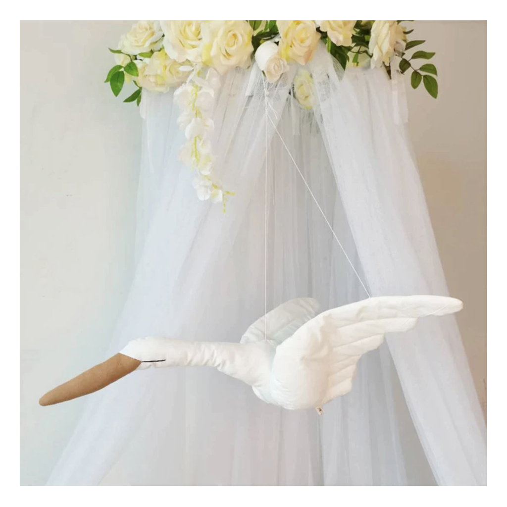 LumaSwan Glide Børneværelsesuro i Hvid Pink Beige Blød Berøring