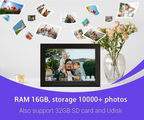 Cornice fotografica WiFi da 10,1 pollici con display touch 1080p per famiglie