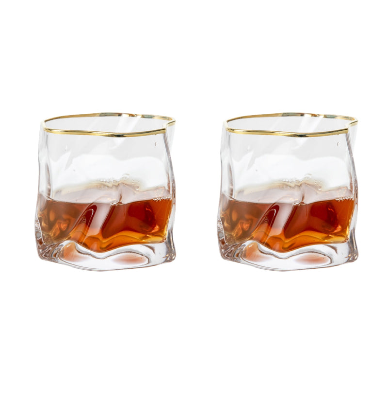 Distorted Texture Whisky Glass Set