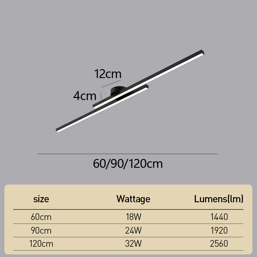 LumenVale Minimalistisk Aluminium LED Semi-Flush Loftlampe til Stuer