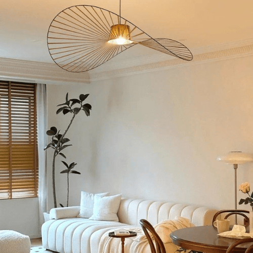 Vexaera kroonluchter modern ijzer en stof verlichting art deco flair