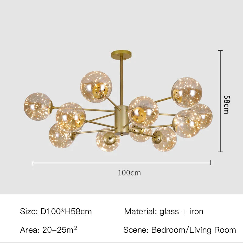Aurene Glass Globe Chandelier By Petprovac Modern Lighting