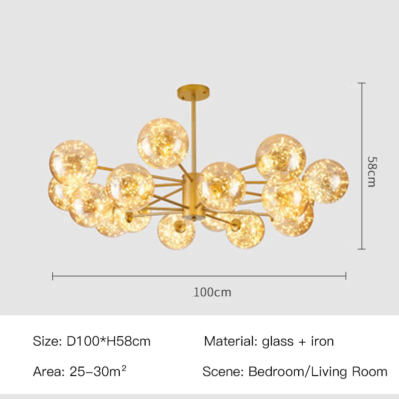 Aurene Glass Globe Chandelier By Petprovac Modern Lighting