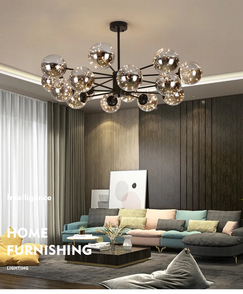 Aurene Glass Globe Chandelier By Petprovac Modern Lighting