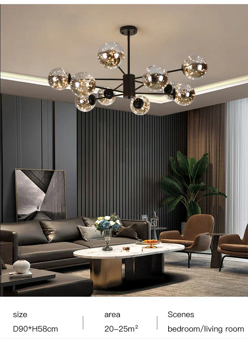 Aurene Glass Globe Chandelier By Petprovac Modern Lighting