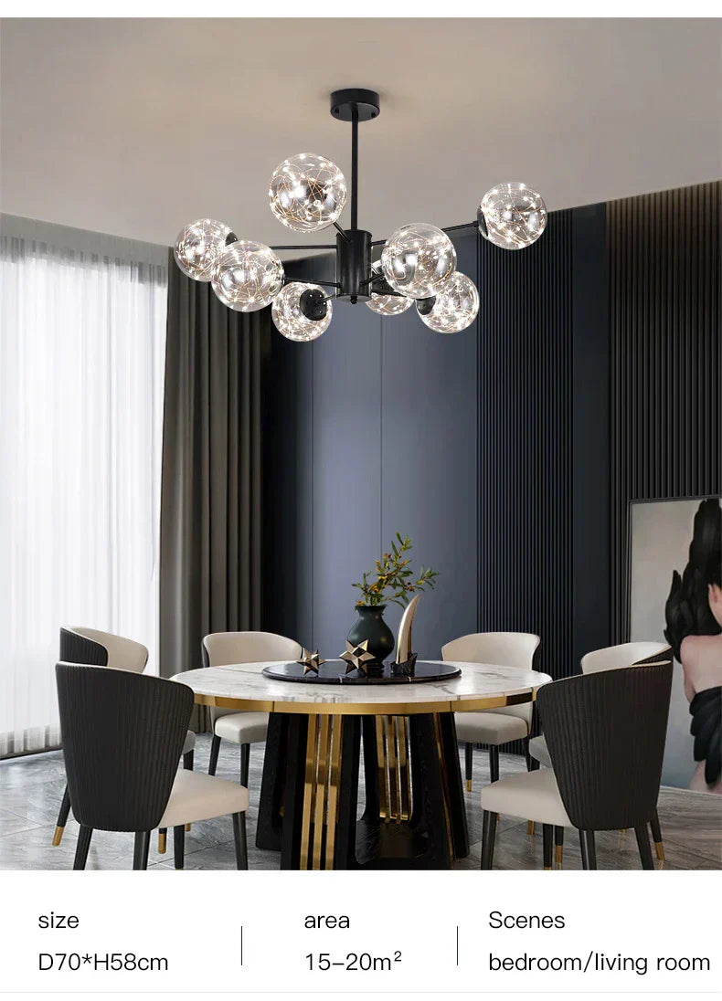 Aurene Glass Globe Chandelier By Petprovac Modern Lighting