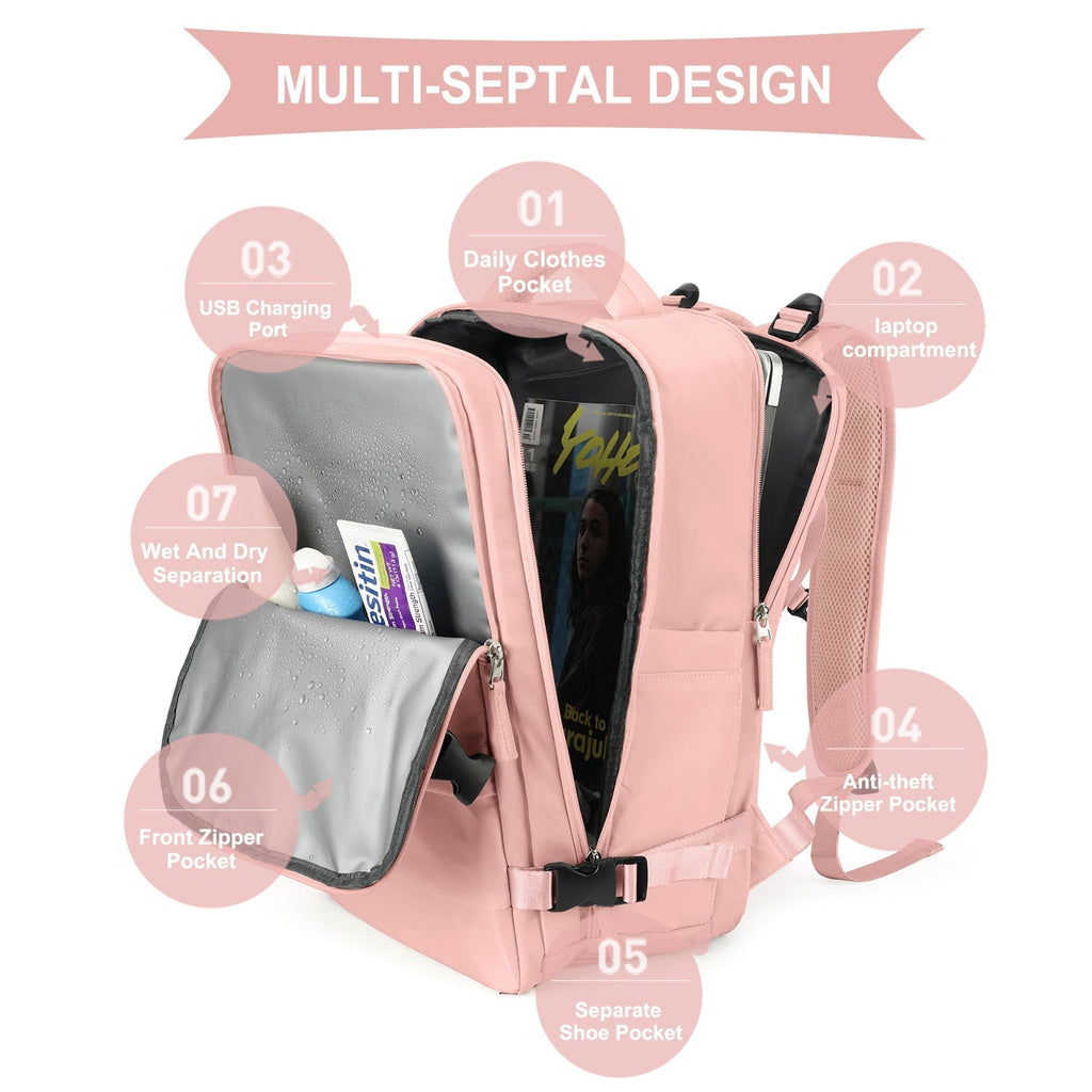 Mochila de Viagem Inteligente Expandível Solara Glide Unissexo