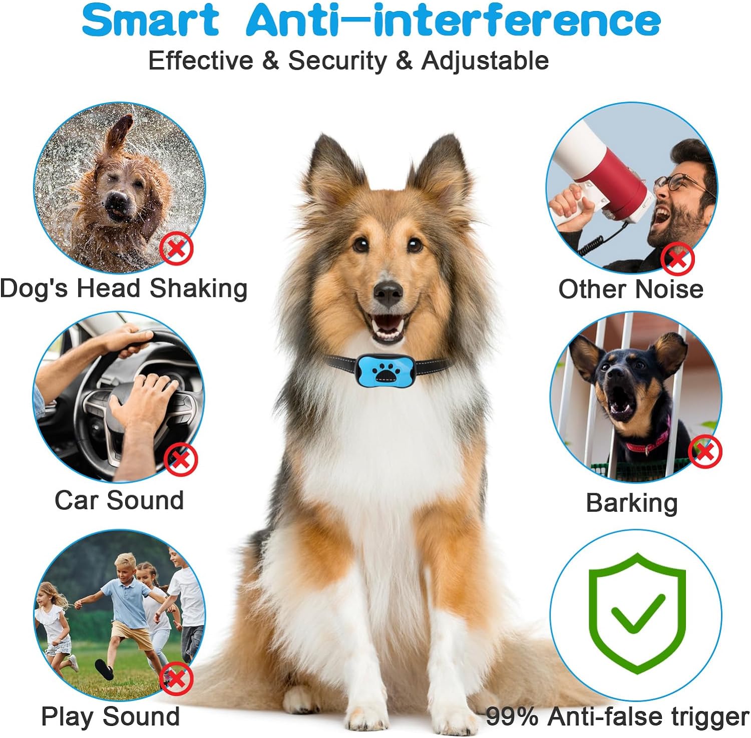 Intelligentes Hundehalsband mit sanfter Trainingshilfe für Tierbesitzer
