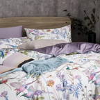 Elora Elegant Hvid Trykt Ægyptisk Bomuld Dynebetræk Sæt