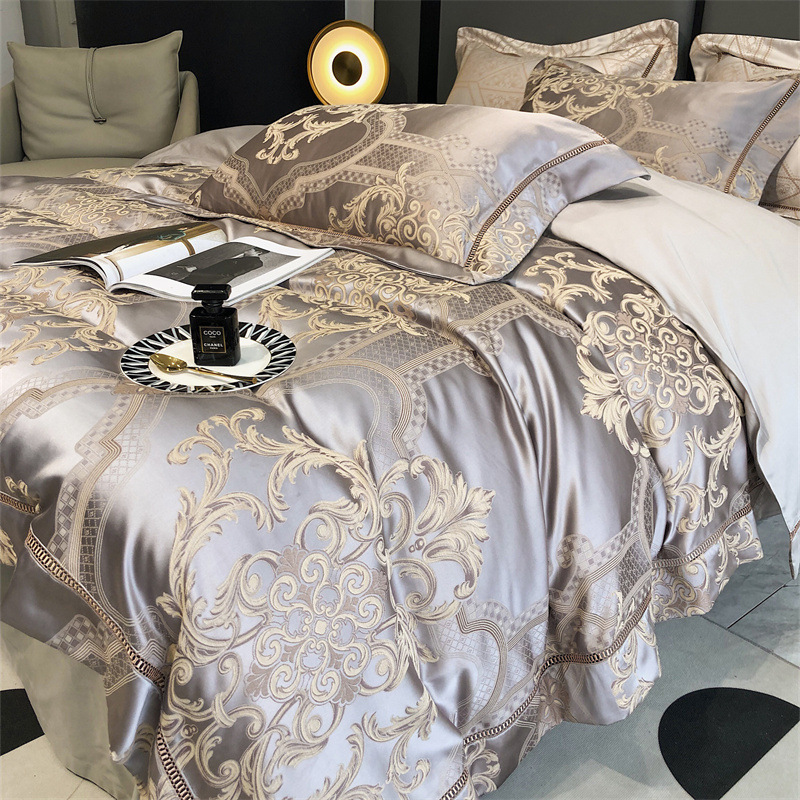 オーロラシルク 高級掛け布団カバーセット ふんわり絹のような寝具