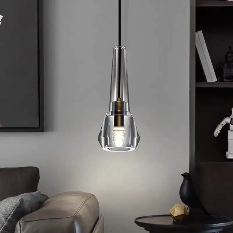 Lámparas colgantes LED de cristal K9 de cobre completo premium Asterra