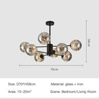 Lustre globe en verre Aurene par Petprovac Éclairage moderne