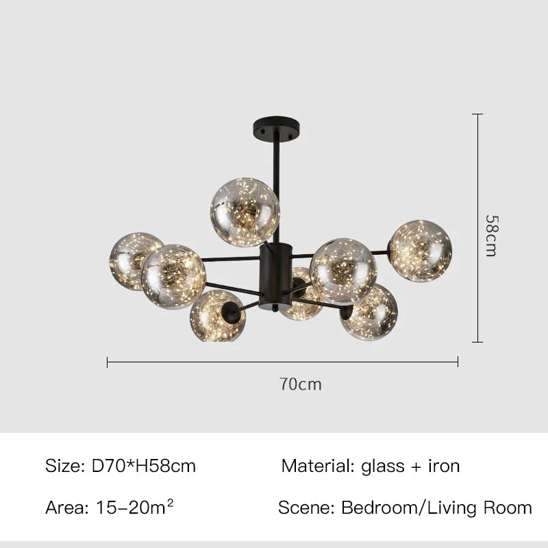 Aurene Glass Globe Chandelier By Petprovac Modern Lighting
