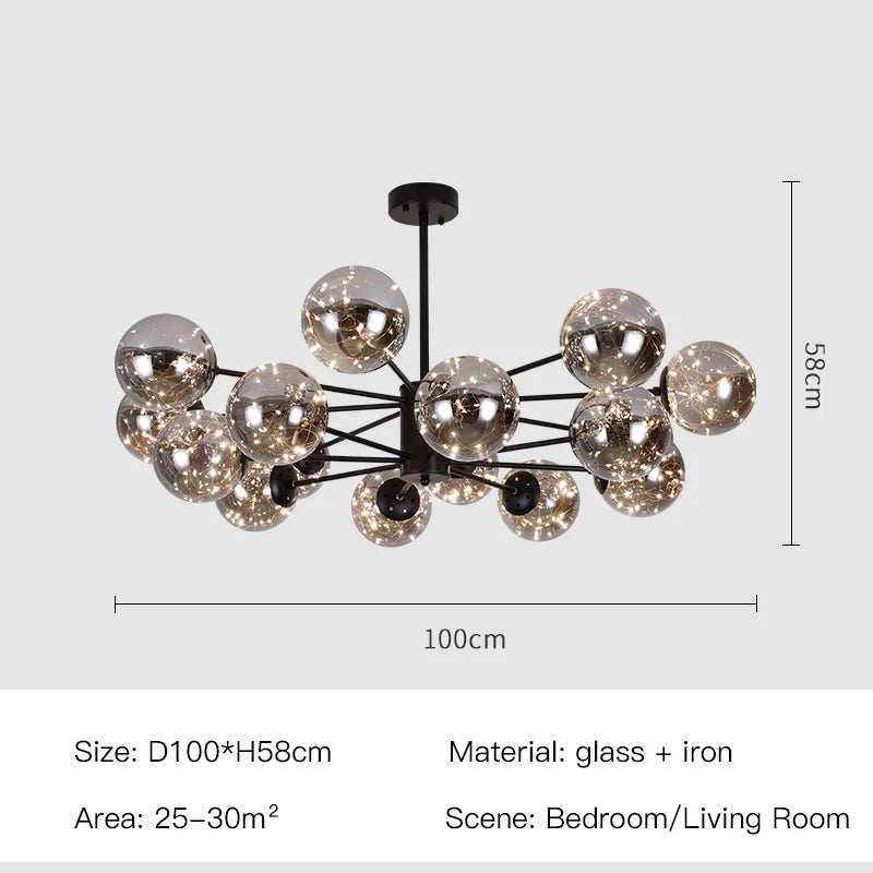 Aurene Glass Globe Chandelier By Petprovac Modern Lighting