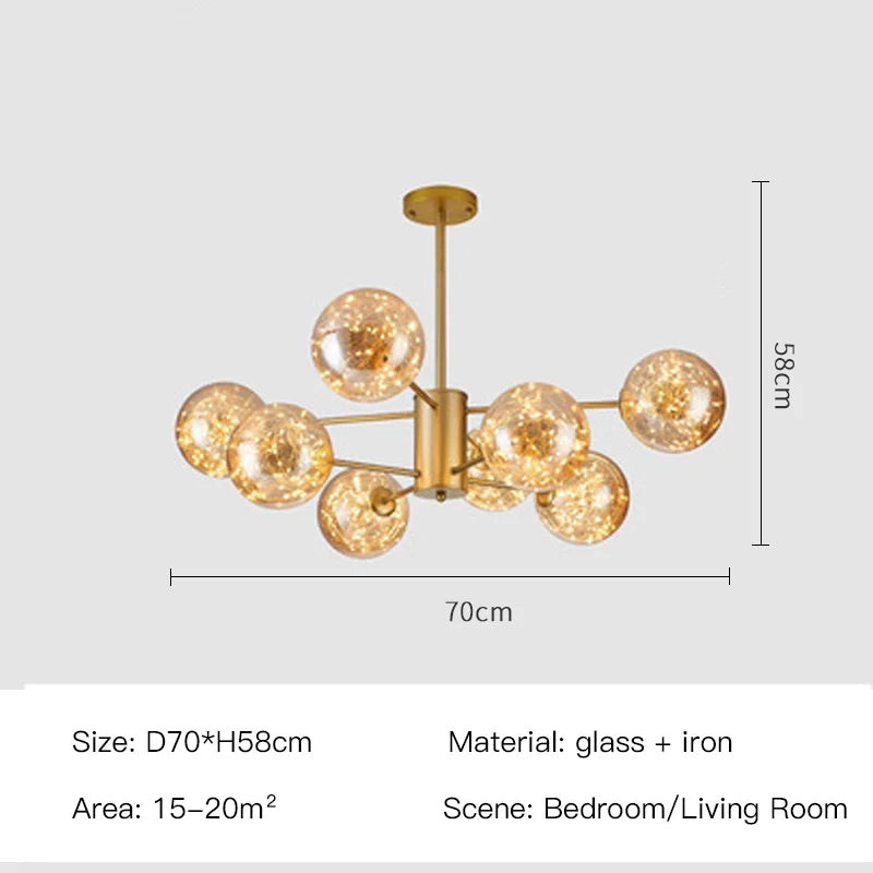 Aurene Glass Globe Chandelier By Petprovac Modern Lighting