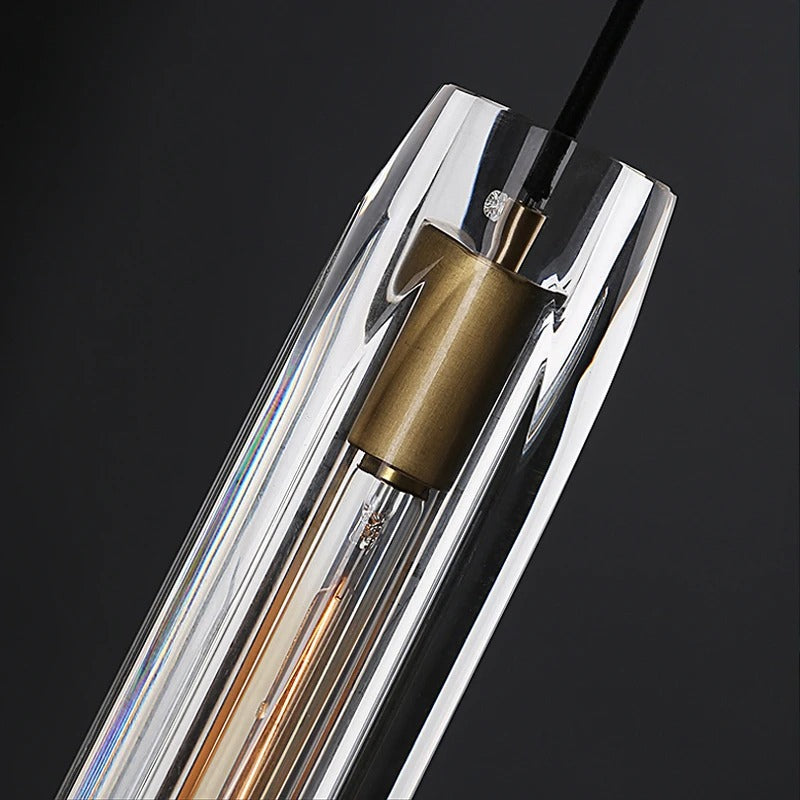 Lámparas colgantes LED de cristal K9 de cobre completo premium Asterra