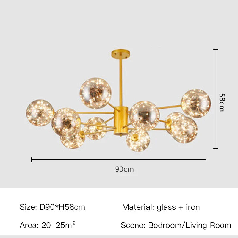 Aurene Glass Globe Chandelier By Petprovac Modern Lighting