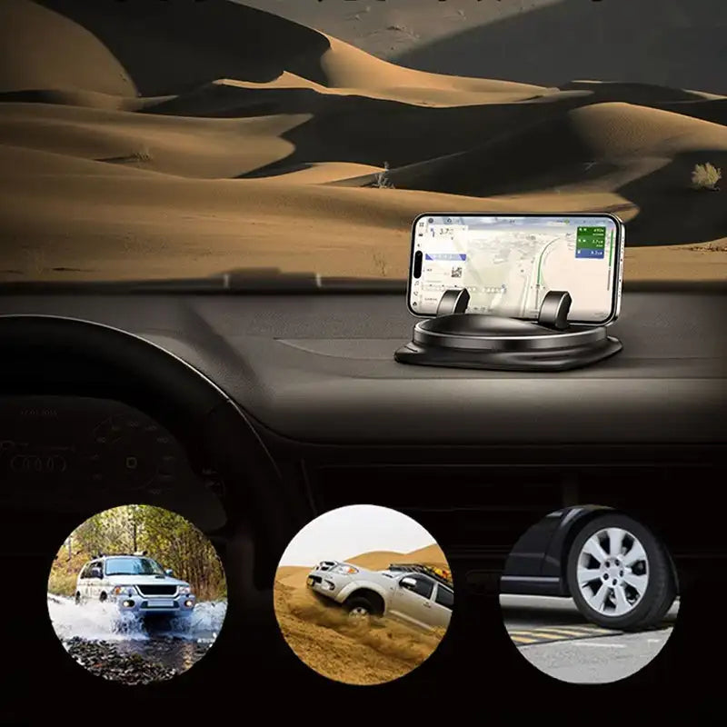 AeroMount 360 Derece Araba Telefon Tutucu, Gösterge Paneli veya Havalandırma İçin