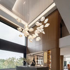 Luminara Cascade Glas Lysekrone Med Aluminiumsramme