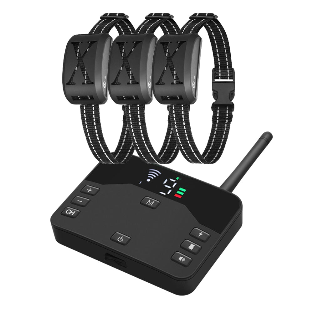 KairoGuard Trådløs Hundegårdshalsbånd med Træningsfunktioner og Vandtæt Modtager