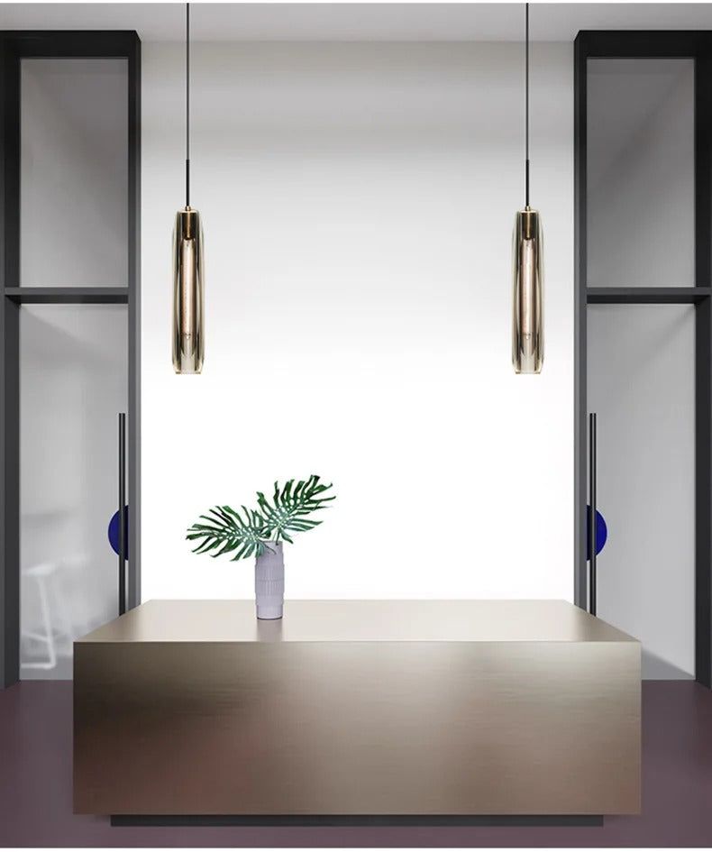 Lámparas colgantes LED de cristal K9 de cobre completo premium Asterra