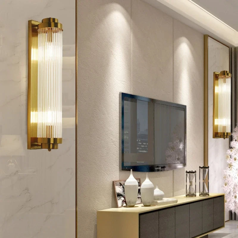 Aurora Gold Crystal Accent Fixture