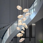 Luminara Cascade Glas Lysekrone Med Aluminiumsramme