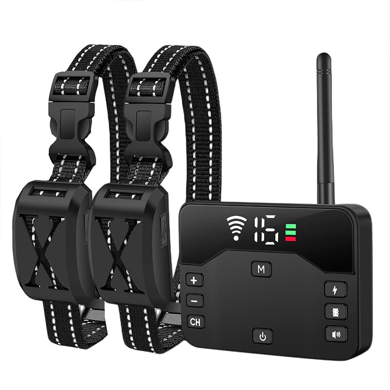 KairoGuard Trådløs Hundegårdshalsbånd med Træningsfunktioner og Vandtæt Modtager