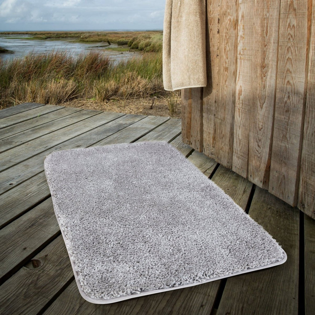 Luxura UltraSoft Bath Mat | Super-absorbent microfiber bathroom rug with anti-slip backing