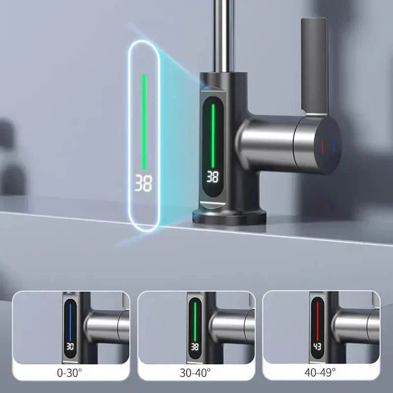 AquaLuxe Digital Waterfall Faucet | Petprovac