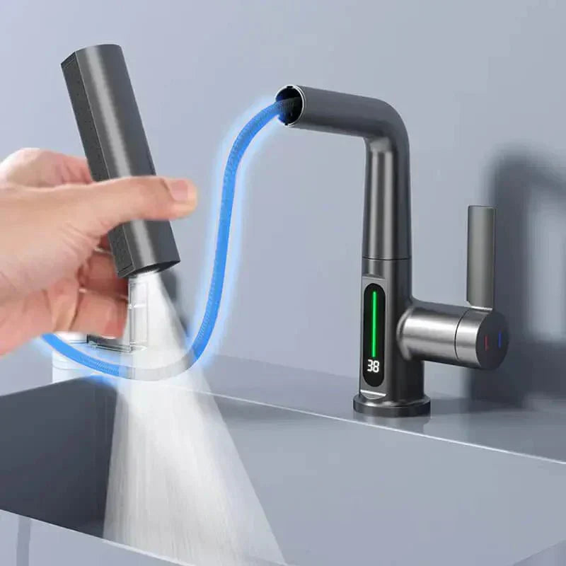 AquaLuxe Digital Waterfall Faucet | Petprovac