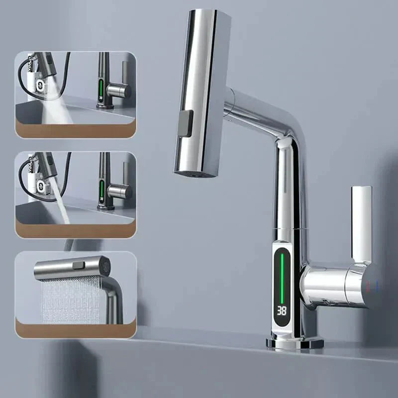 AquaLuxe Digital Waterfall Faucet | Petprovac