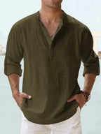 Erick Men's Linen Shirt for Breathable Summer Comfort