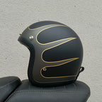 Casco de motocicleta retro AeroGuard certificado DOT y ECE
