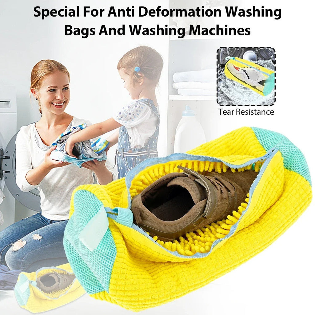 Set da 2 sacchetti per lavaggio scarpe per protezione in lavanderia domestica