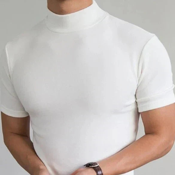 قميص رجالي ضيق بقبة عالية