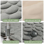 Cobblestone Bath Mat With Absorbent Comfort For Families