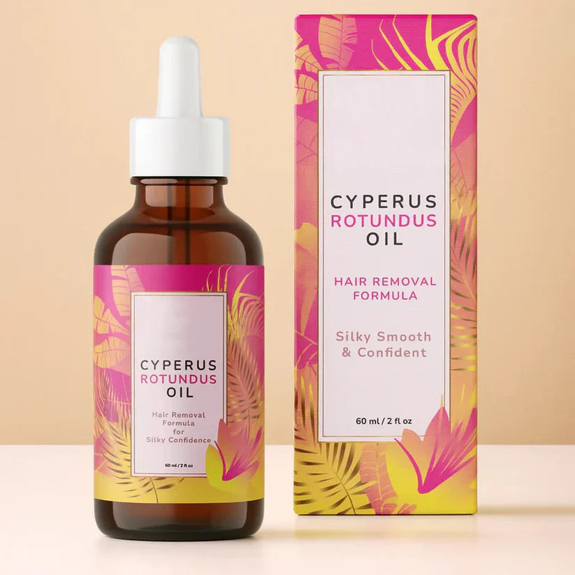 Botanický olej z Cyperus rotundus pro hladkou a zdravě vypadající pokožku