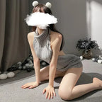 Vovet rygfri off-shoulder striktrøje til natteliv