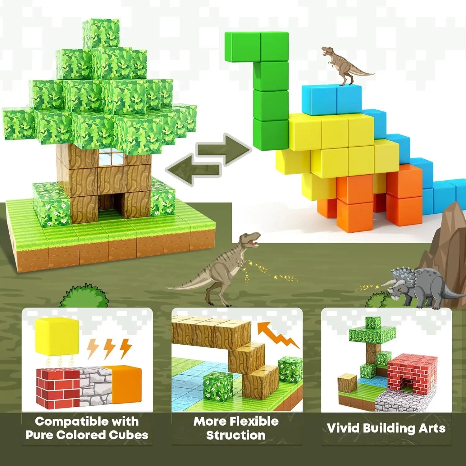 Set di Blocchi Magnetici STEM per Bambini Kit di Apprendimento Creativo