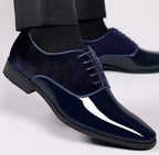 AureaStride Men's Patent Leather Dress Shoes for Weddings